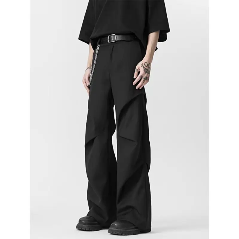 BENGEN Casual Pants Unisex Black-6