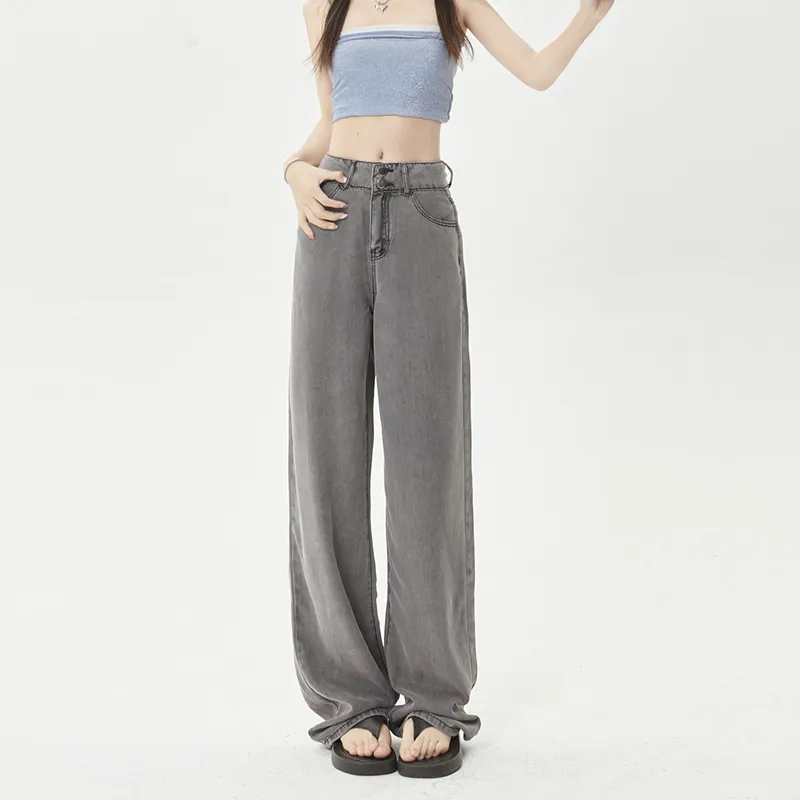 BENGIN Jeans Women's Black Gray-3
