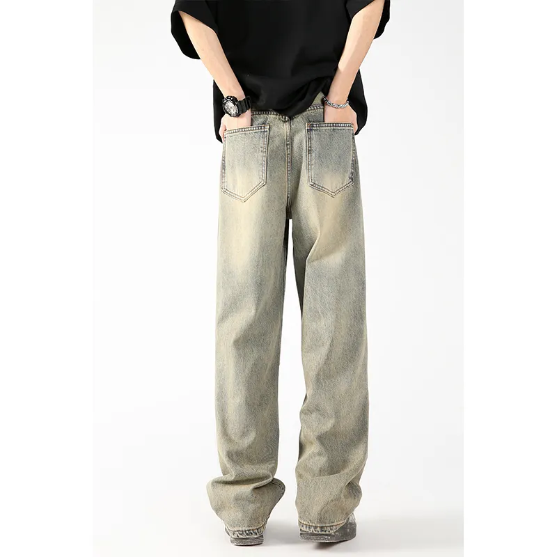 BENGEN Jeans Unisex Yellow Mud-3