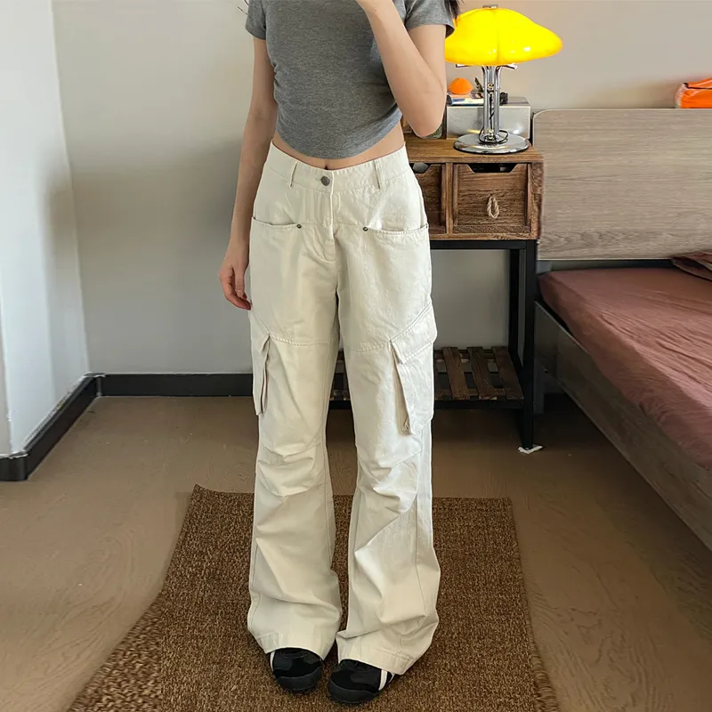 BENGEN Jeans Unisex Ecru Pants-2