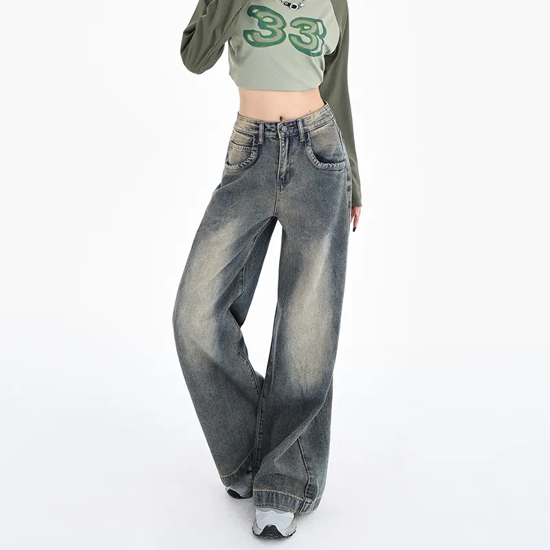 BENGEN Jeans Women's Vintage Blue-12