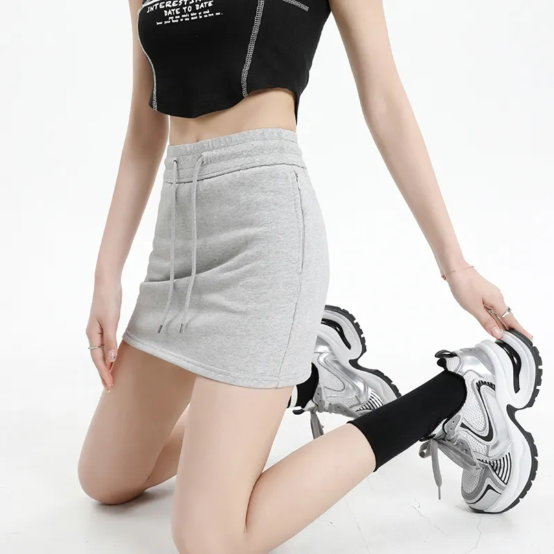 BENGEN Sweet And Spicy Drawstring Sports Casual Short Skirts Women's-7