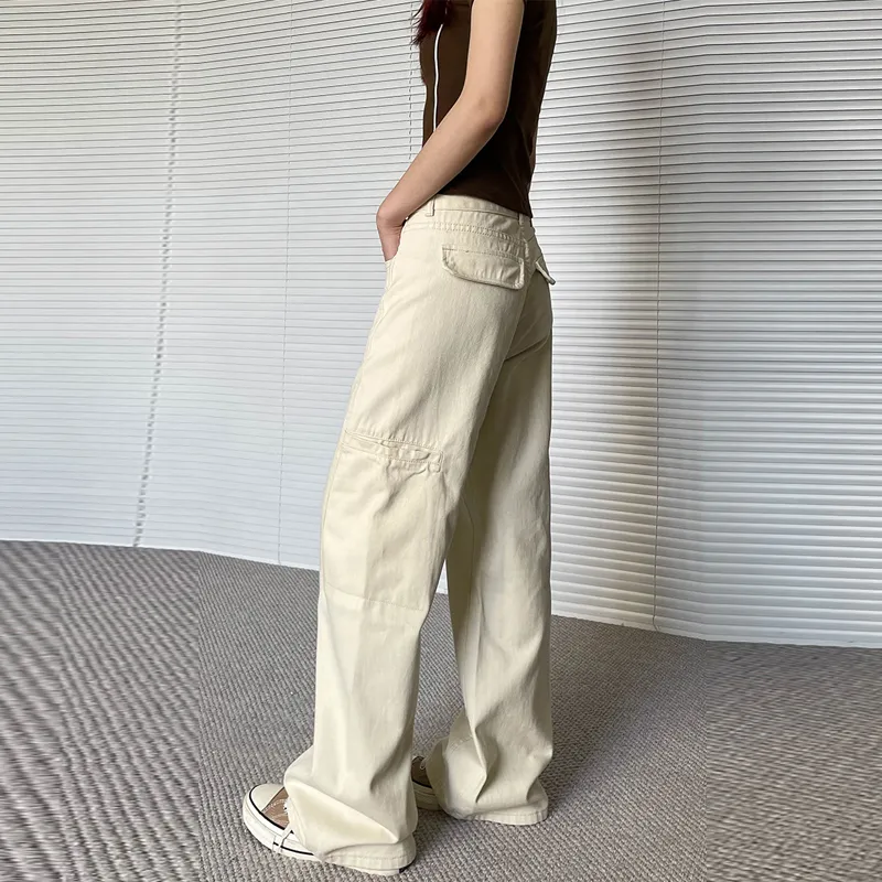 BENGEN Casual Pants Women's Apricot Pants-5
