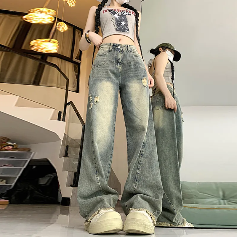BENGEN Jeans Women's Yellow Mud Pants-2