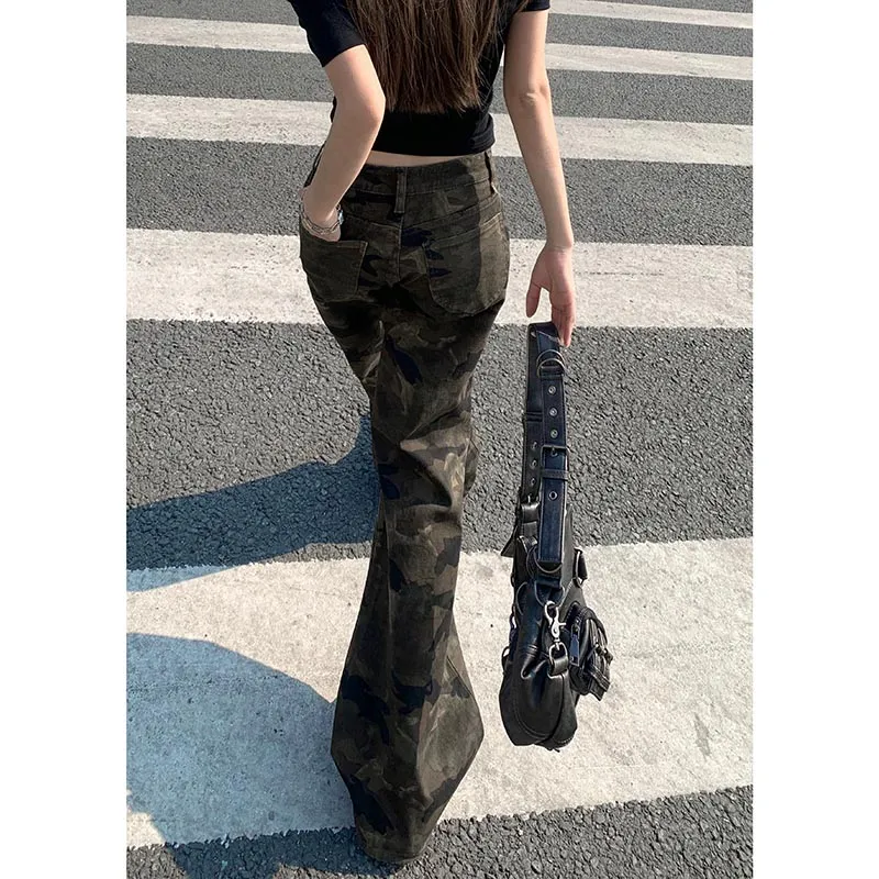 BENGEN Jeans Women's Camouflage-1