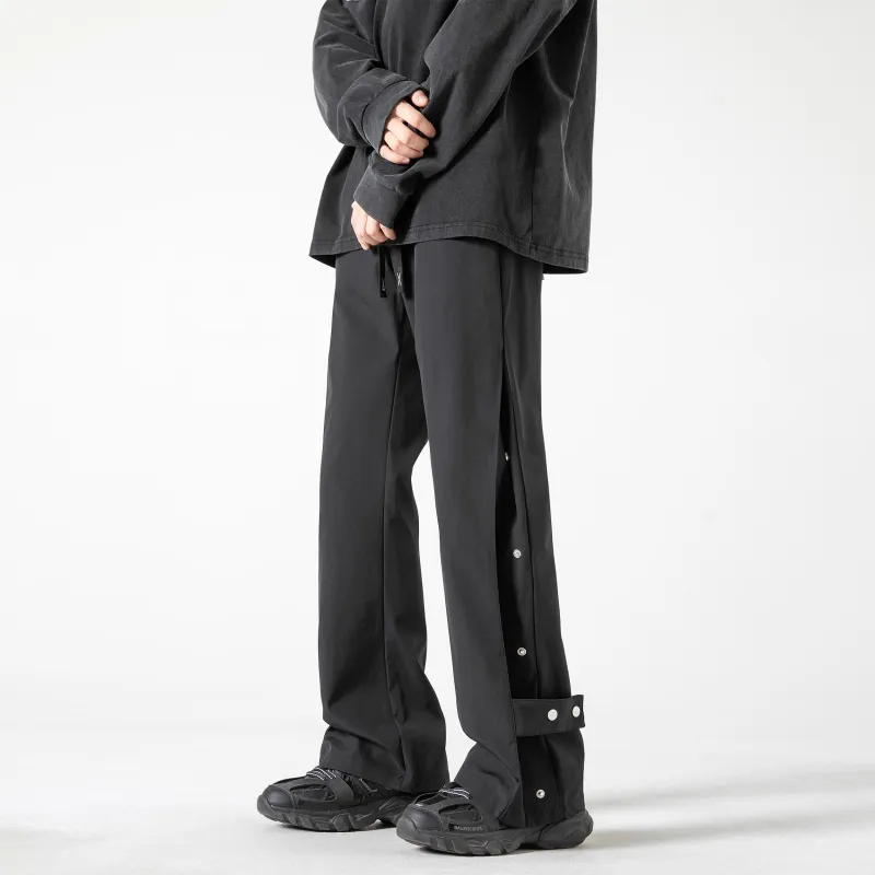 BENGEN Casual Pants Unisex Black-2