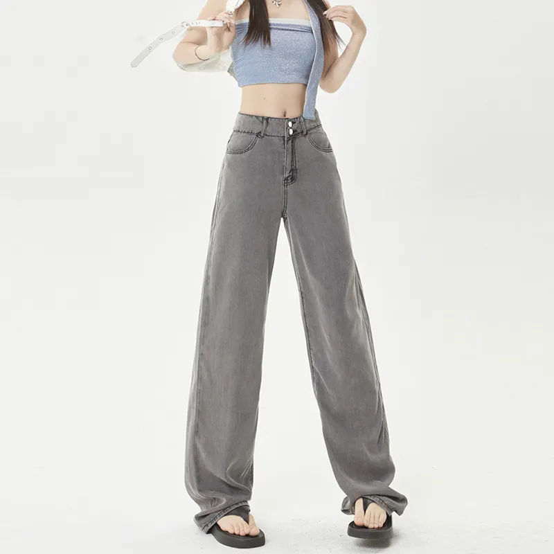 BENGIN Jeans Women's Black Gray-2