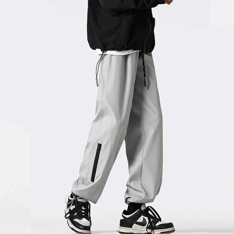 BENGEN Casual Pants Unisex Black-11
