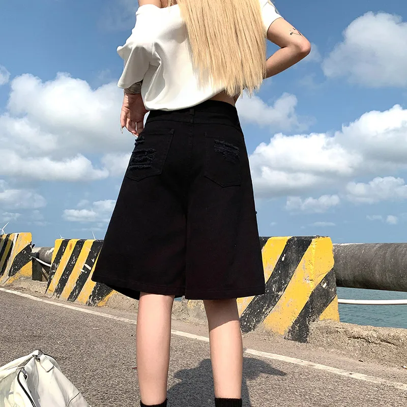 BENGEN Denim Shorts Women's-8
