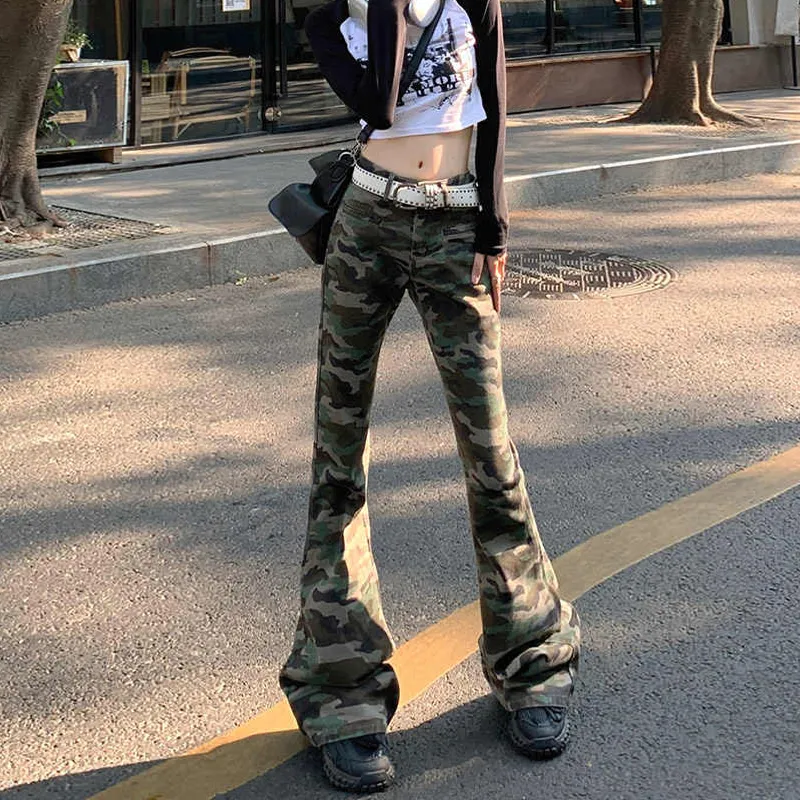 BENGEN Jeans Women's Camouflage-3