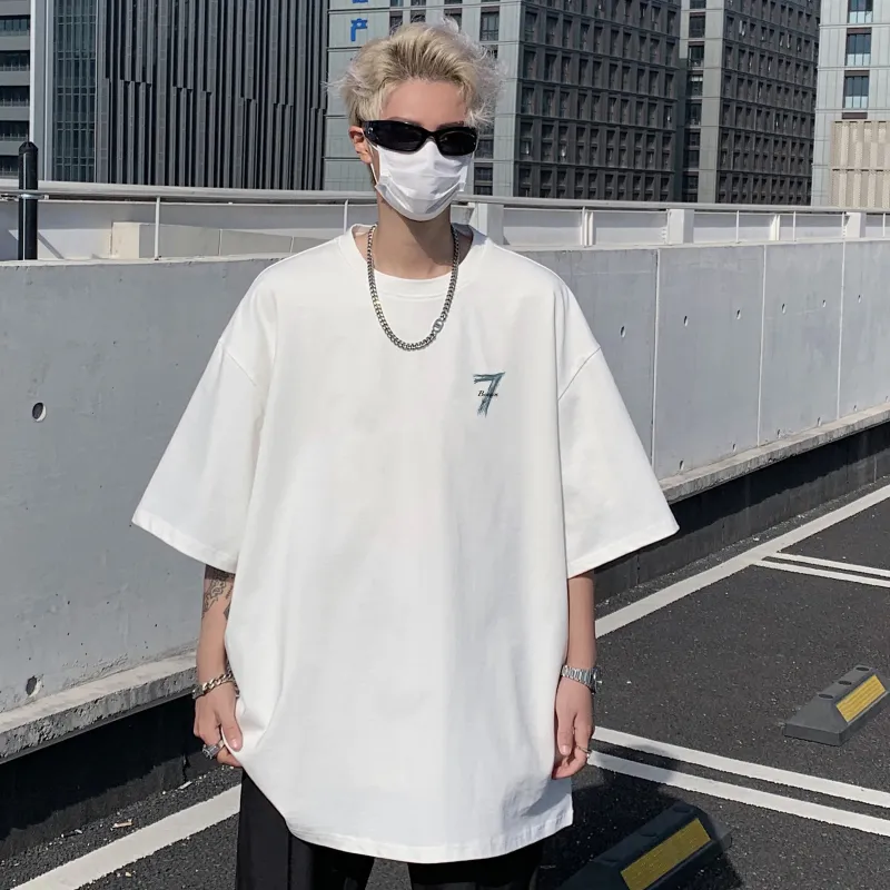 BENGEN Drop Shoulder Sleeve T Shirt Women's-2