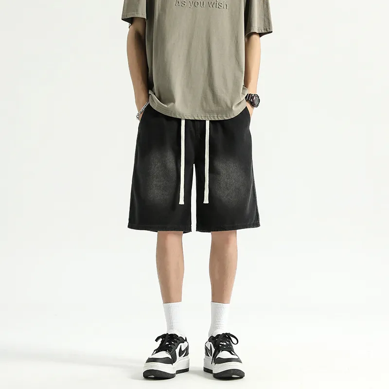BENGEN Denim Shorts Unisex-5