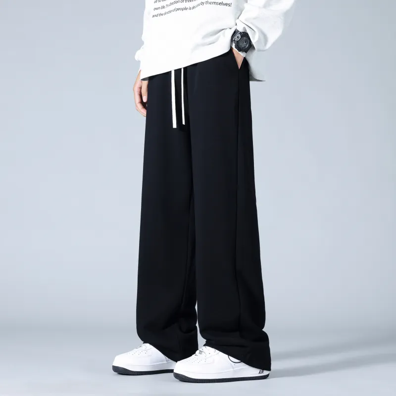 BENGEN Casual Pants Unisex Black-3