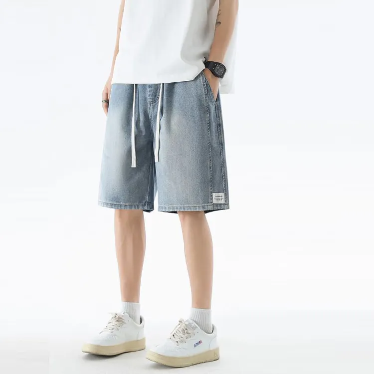 BENGEN Denim Shorts Unisex-5
