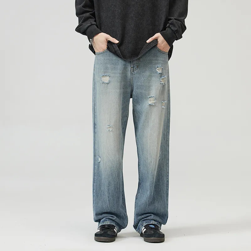 BENGEN Jeans Unisex Vintage Blue-2