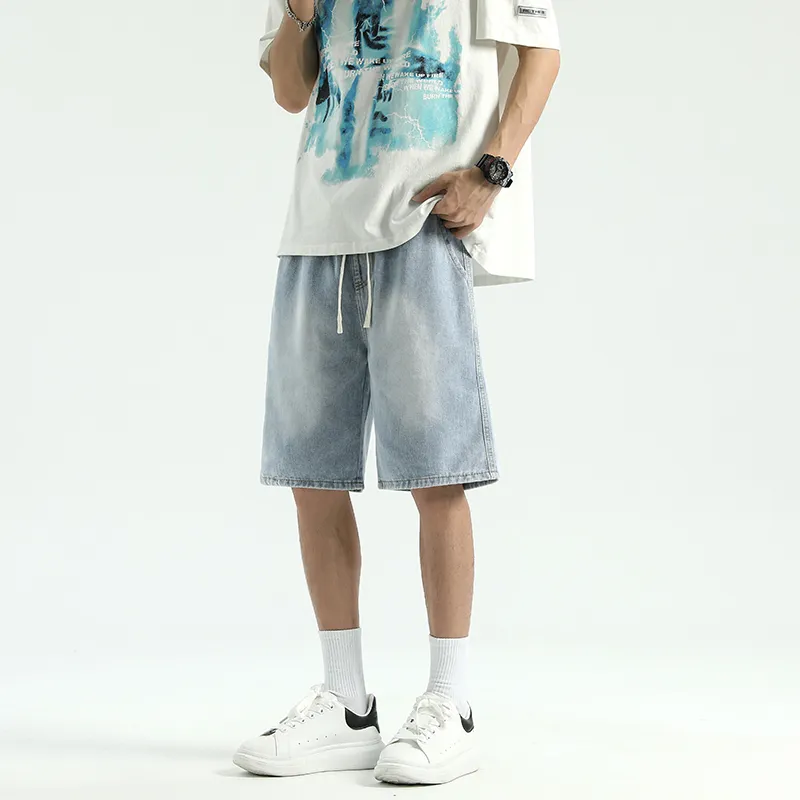 BENGEN Denim Shorts Unisex-2