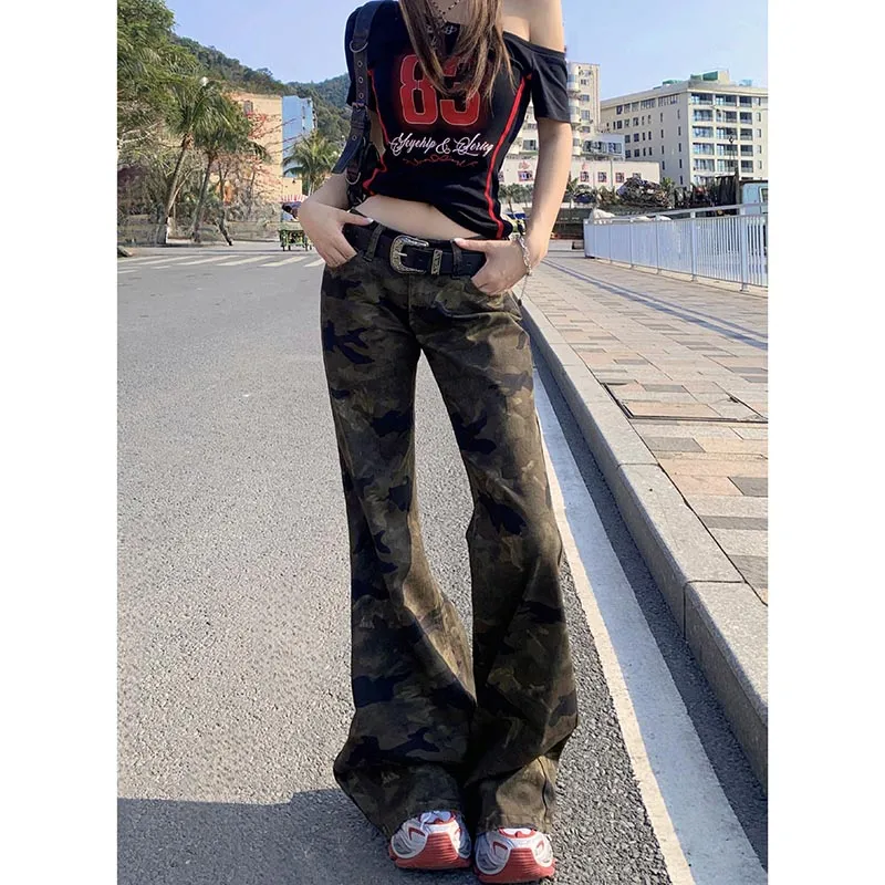 BENGEN Jeans Women's Camouflage-2