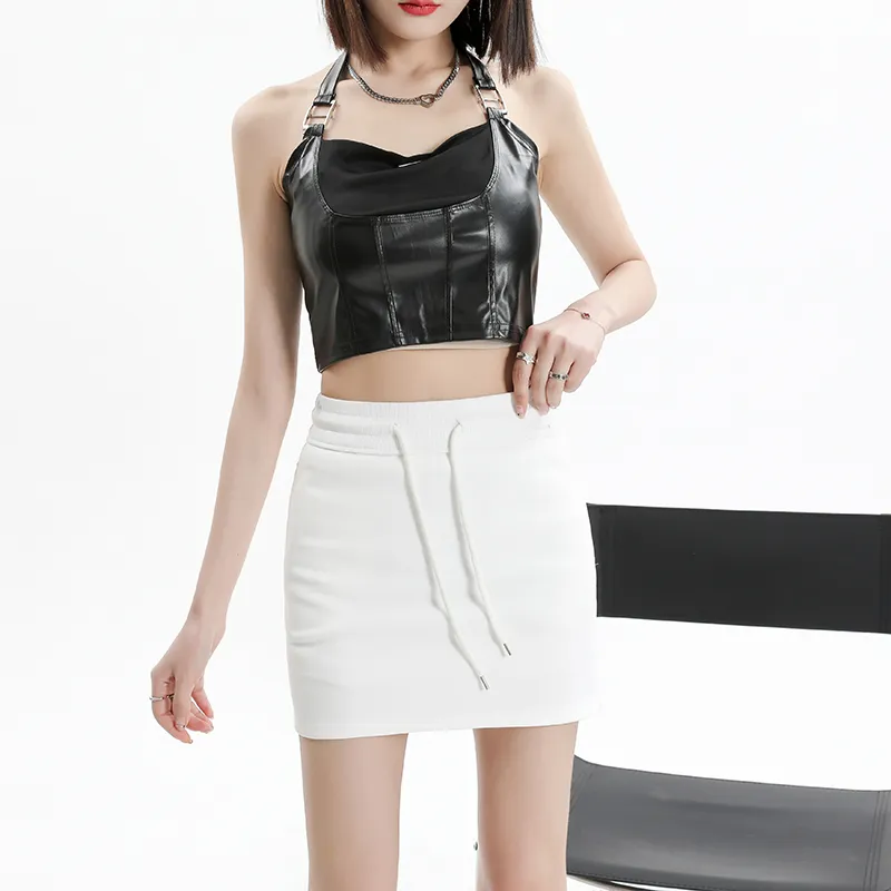 BENGEN Sweet And Spicy Drawstring Sports Casual Short Skirts Women's-2