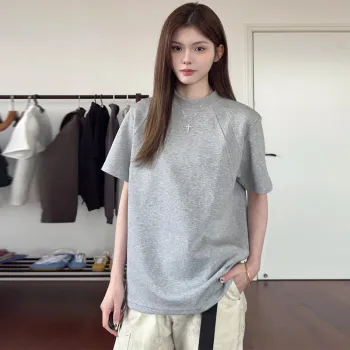 BENGEN T Shirts Unisex Gray