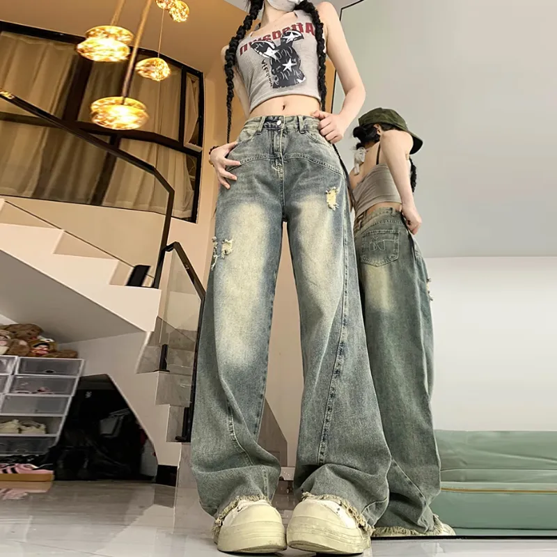 BENGEN Jeans Women's Yellow Mud Pants-3