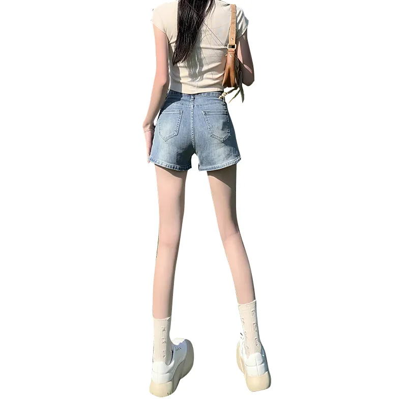 BENGEN Denim Shorts Women's-15