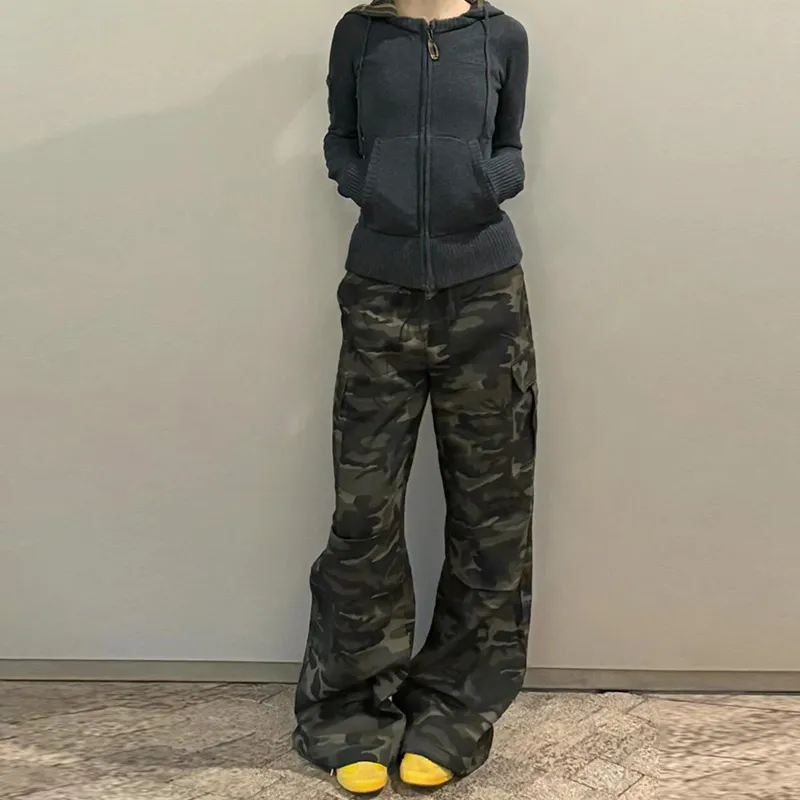 BENGEN Jeans Unisex Green Camouflage-4
