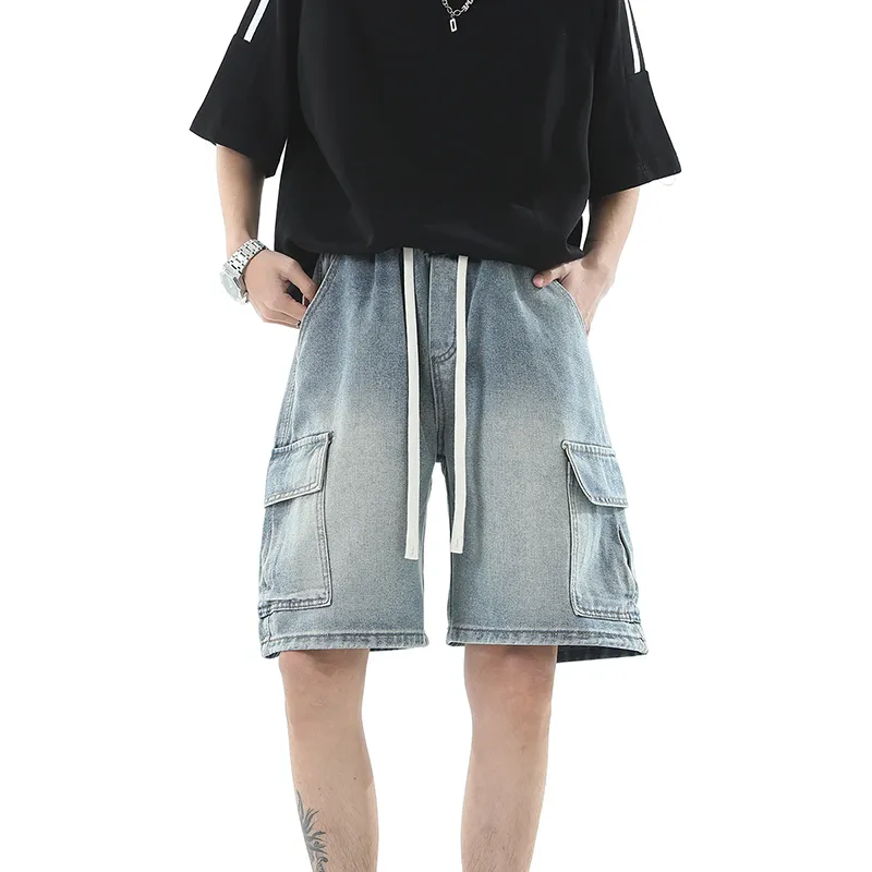 BENGEN Denim Shorts Unisex-2