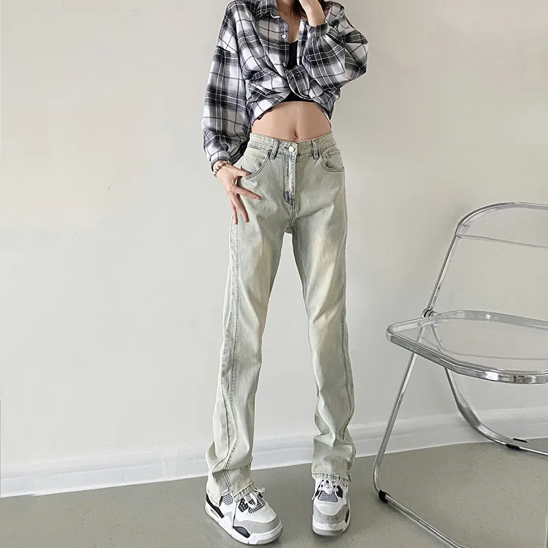 BENGEN Jeans Unisex Yellow Mud-2