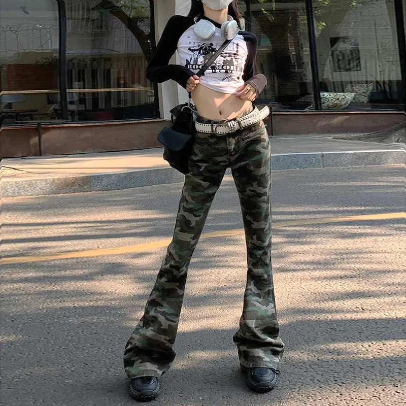 BENGEN Jeans Women's Camouflage-2