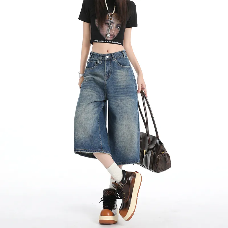 BENGEN Denim Shorts Women's-2