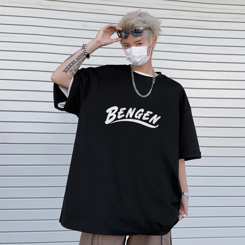 BENGEN Drop Shoulder Sleeve T Shirt Unisex-5