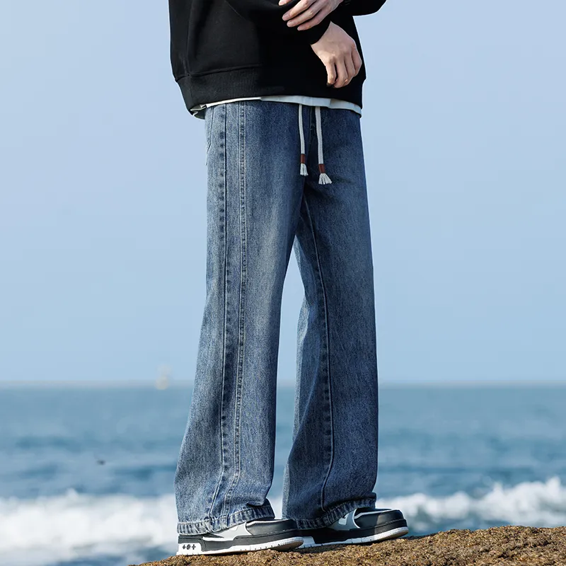 BENGEN Jeans Unisex Vintage Blue-19