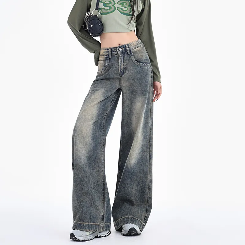 BENGEN Jeans Women's Vintage Blue-3