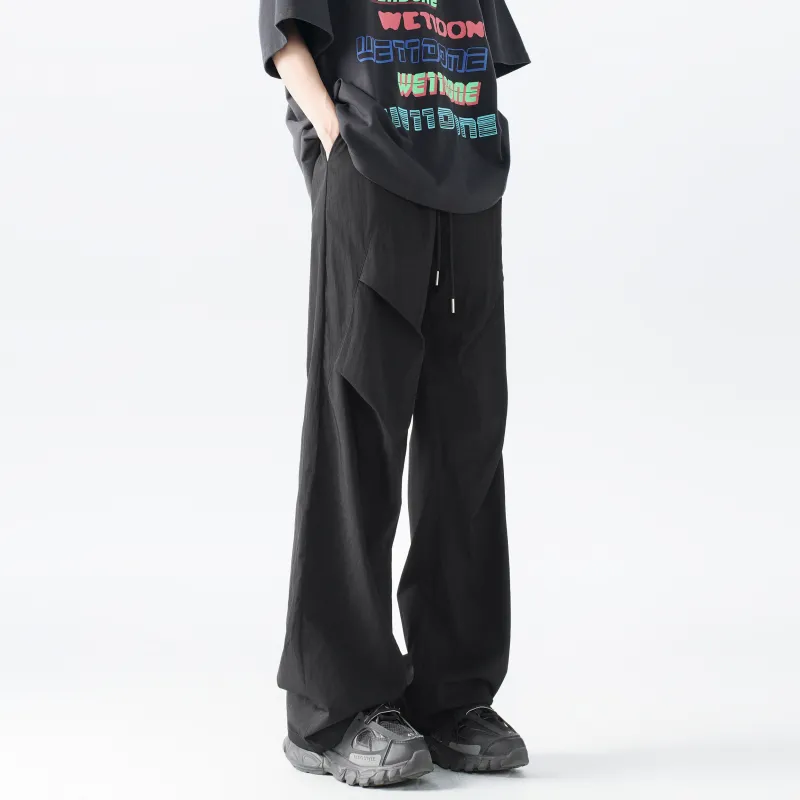 BENGEN Casual Pants Unisex Black-1