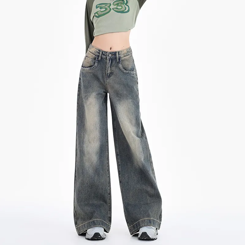 BENGEN Jeans Women's Vintage Blue-8
