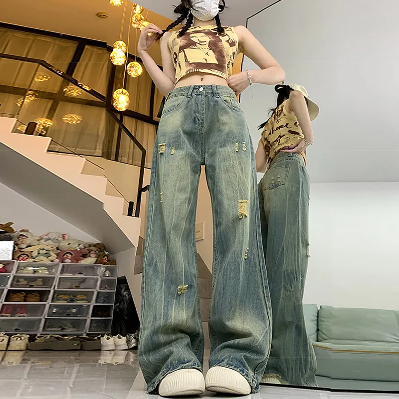 BENGEN Jeans Women's Vintage Blue-2
