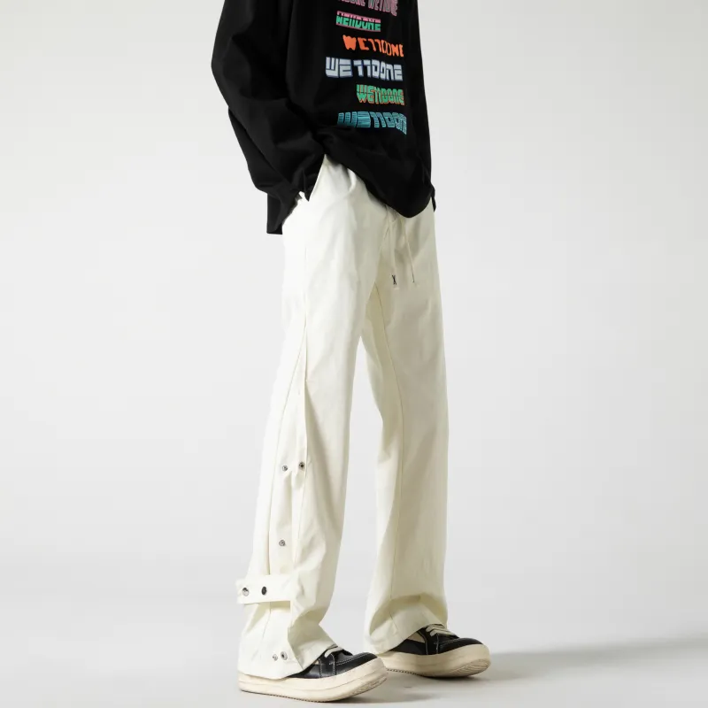 BENGEN Casual Pants Unisex Black-8