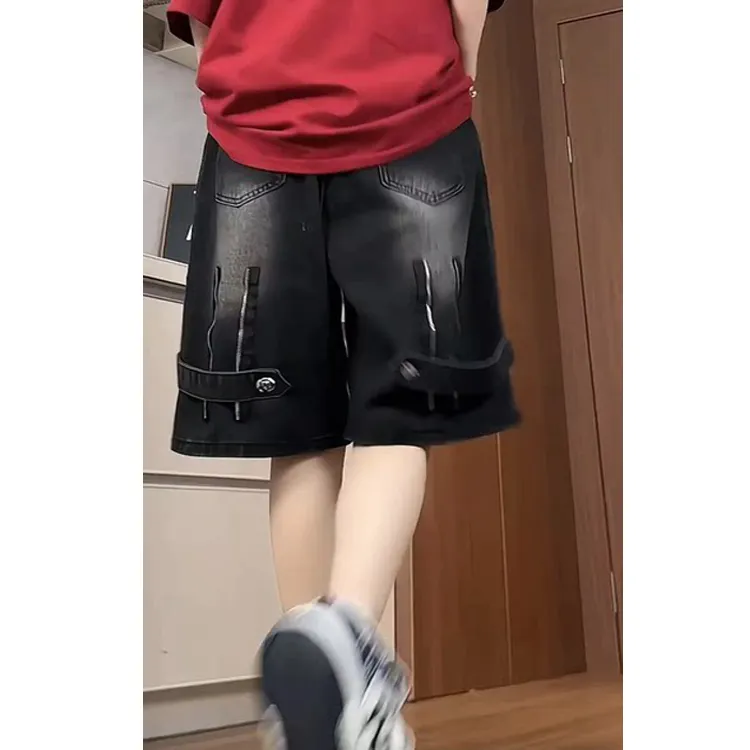 BENGEN Denim Shorts Unisex-3