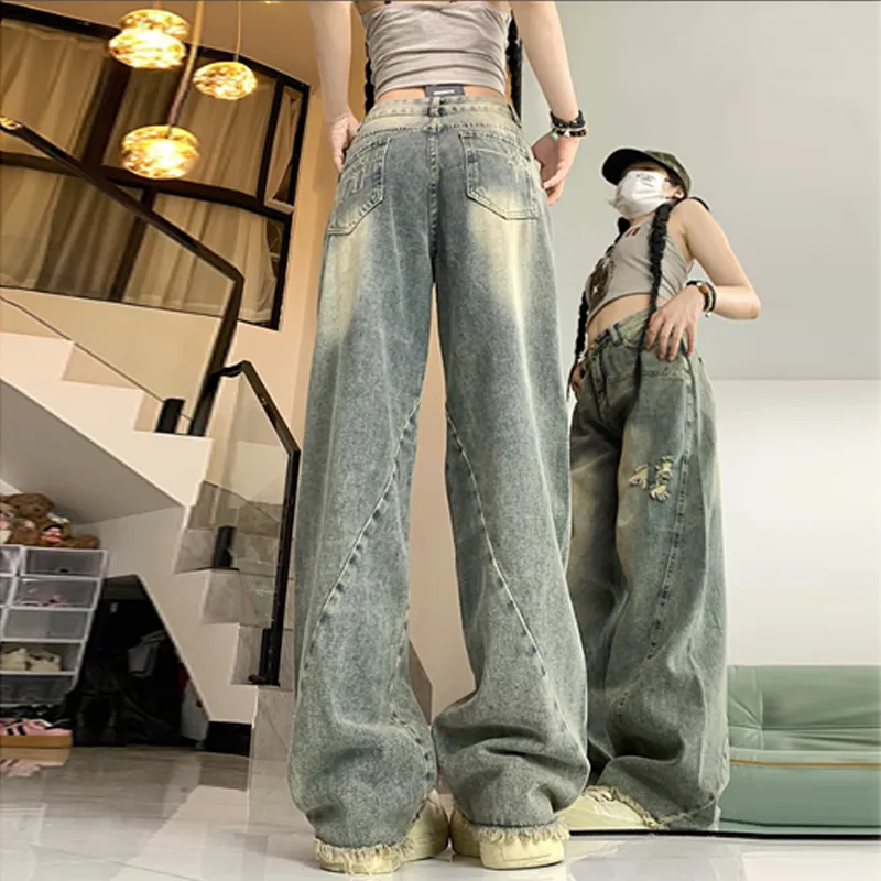 BENGEN Jeans Women's Yellow Mud Pants-1