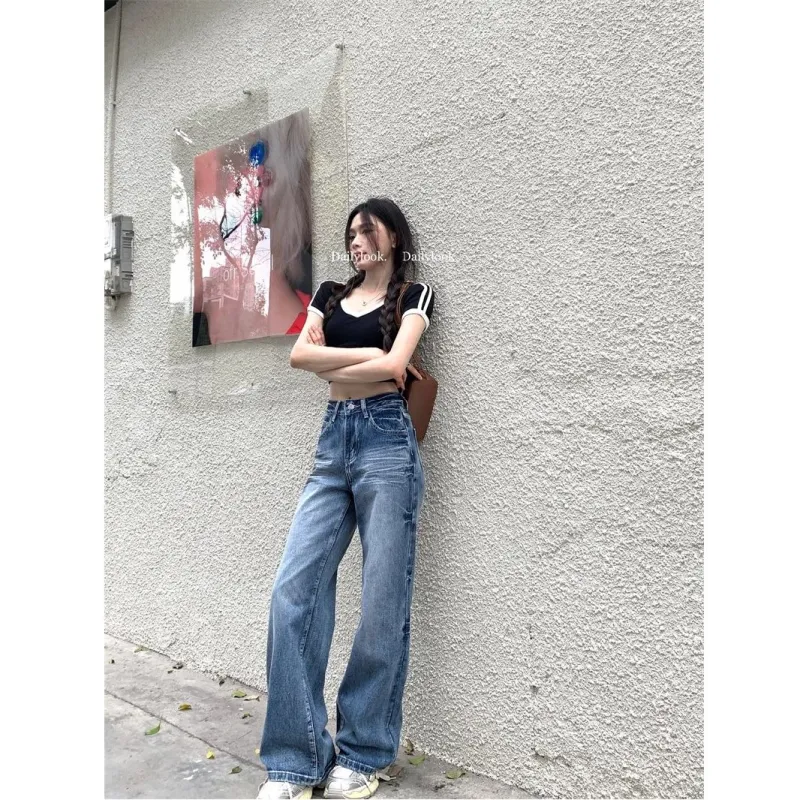 BENGEN Jeans Women's Vintage Blue-4