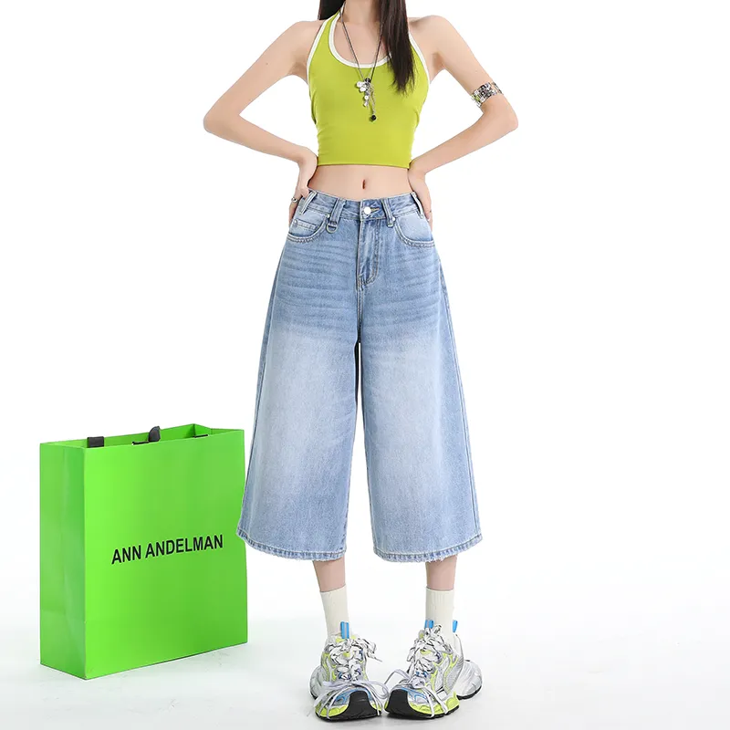 BENGEN Denim Shorts Women's-5