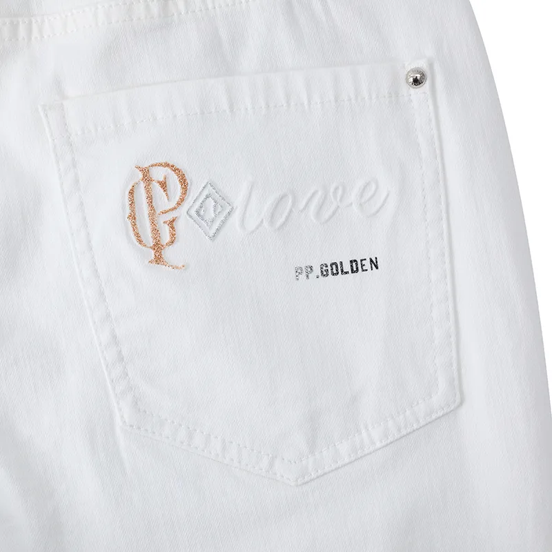 PP.GOLDEN Jeans Men White-5