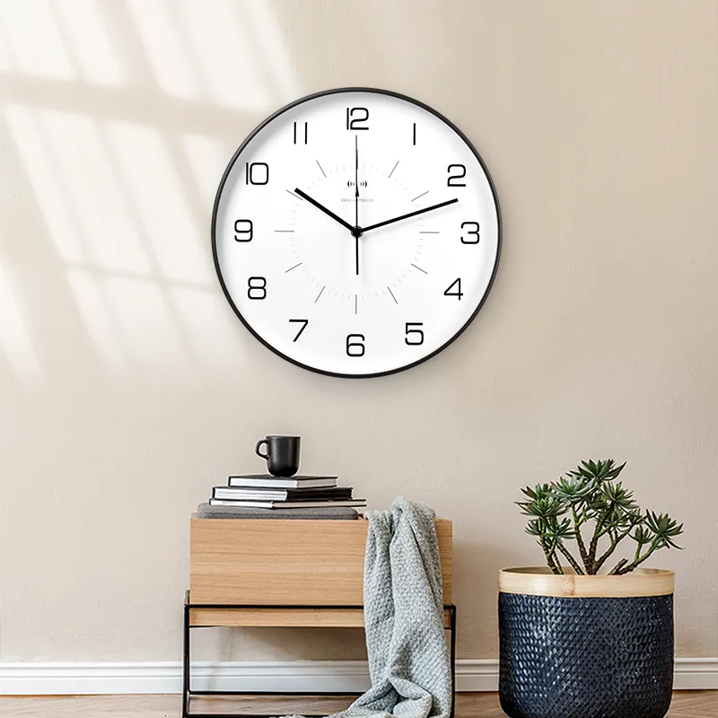 HENSE Wall Clock & Hanging Watch Radio Movement PVC Outer Frame Unisex White Dial HW286-3