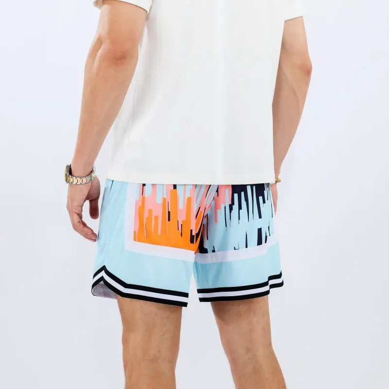 KPADB Basketball Shorts Unisex Sky Blue-3