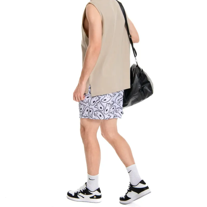 KPADB Basketball Shorts Unisex White-3