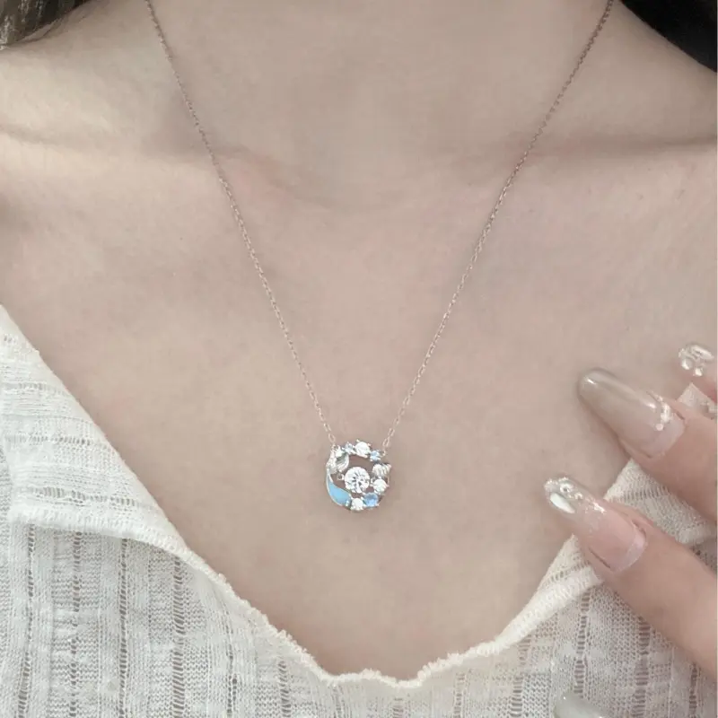 Disney Princess S925 Silver Necklaces Women's-5