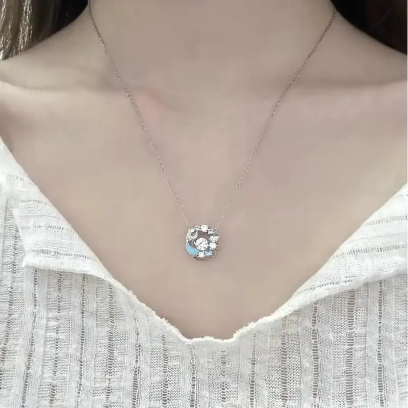 Disney Princess S925 Silver Necklaces Women's-12