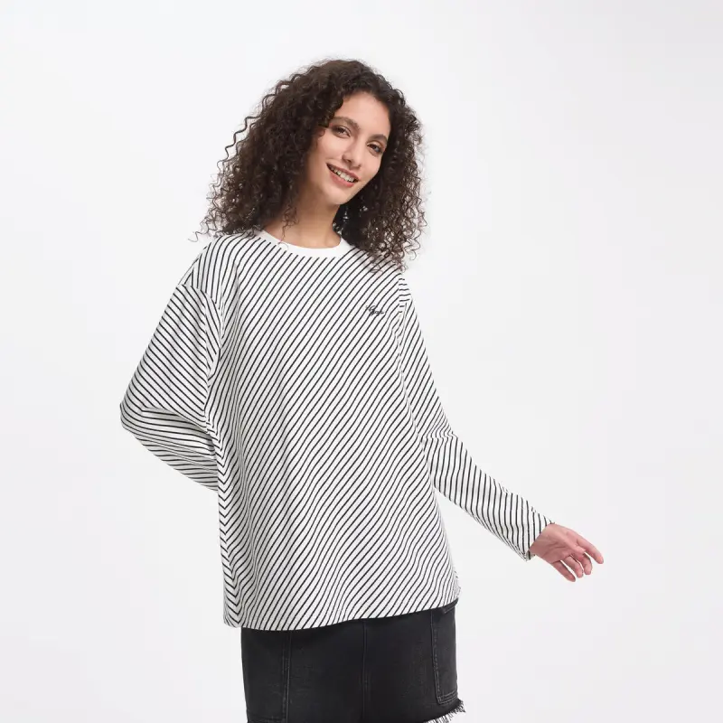 GAP T-Shirt Women's White Stripes-2