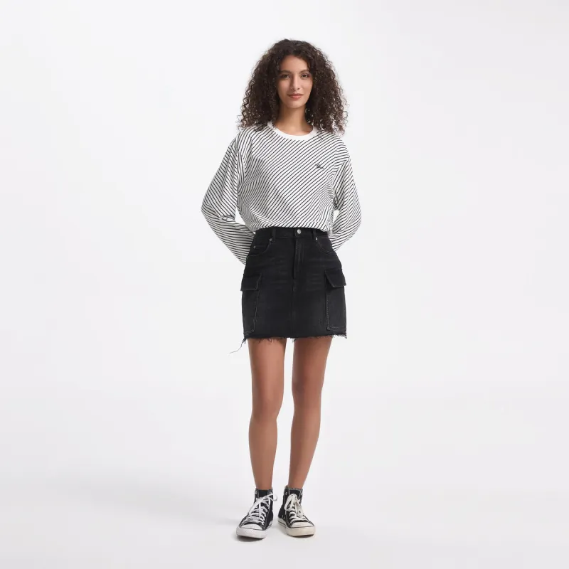 GAP T-Shirt Women's White Stripes-3
