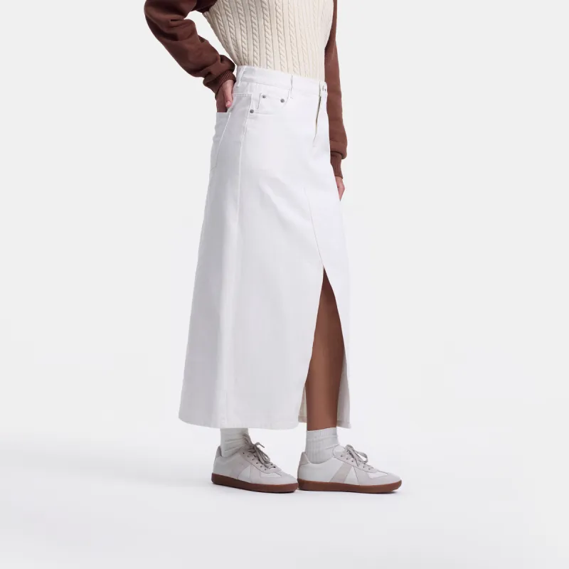 GAP Denim Long Skirts Women's White-3